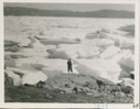 Image of Ice pack. Miriam MacMillan standing at edge